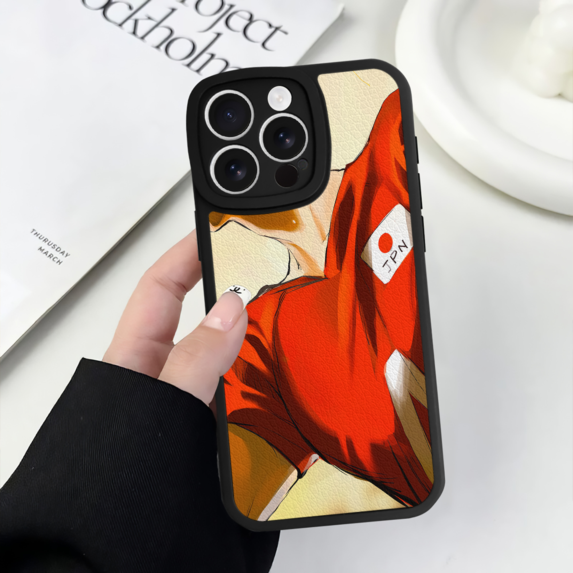 （画像用） ハイキュー!! Haikyu!! 【iPhone 16シリーズ対応】シリコンスマホケース（レザー調） 材質：シリコン